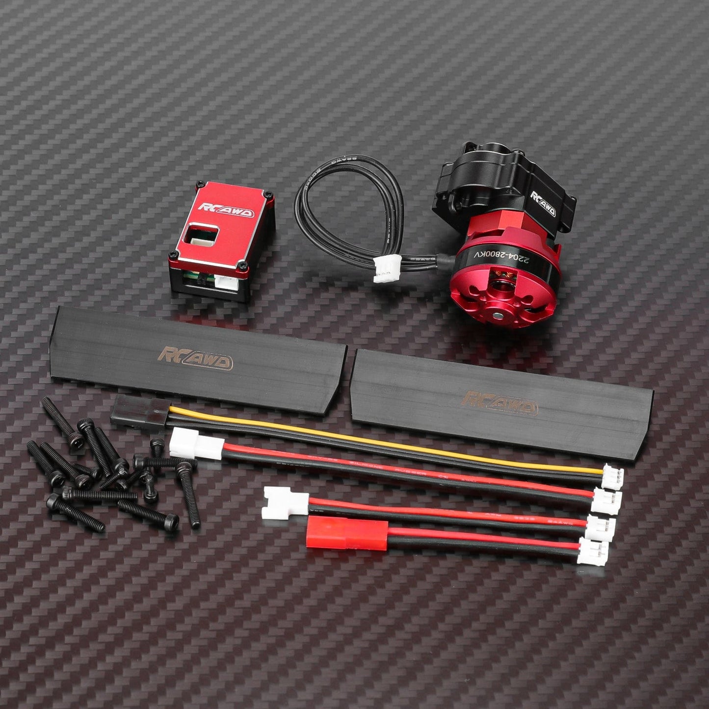 RCAWD TRAXXAS TRX4M 2800KV Brushless Motor Set RCAWD TRX4M 24.4:1 High Torque Brushless Motor Transmission GearBox Kit with Steel Gear