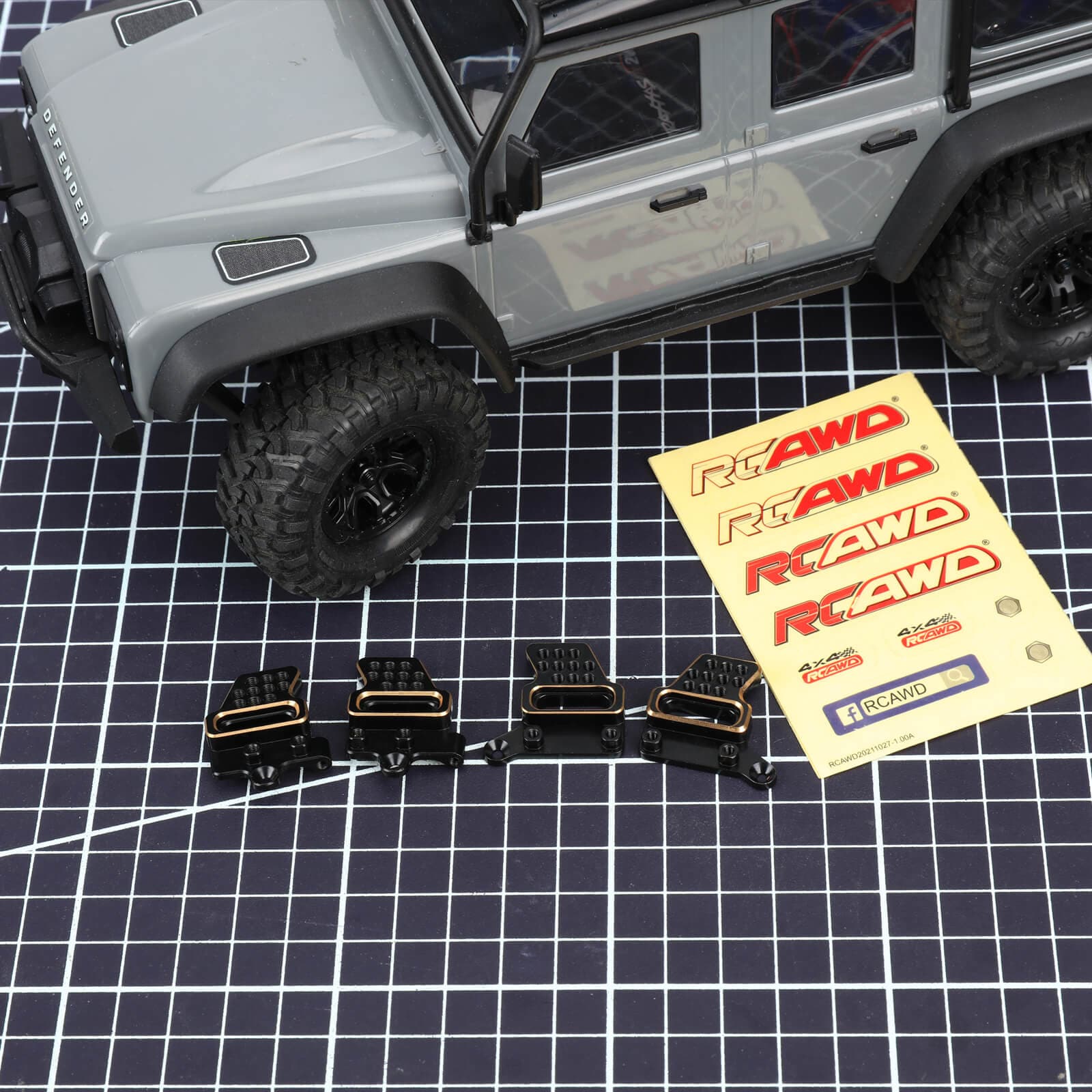 RCAWD TRAXXAS TRX4M RCAWD Brass Front Rear Shock Mounts