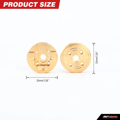 RCAWD TRAXXAS TRX4M RCAWD TRX4M 132g Front Rear Portal Axle Brass CounterWeight 4PCS