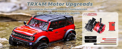 RCAWD TRAXXAS TRX4M RCAWD TRX4M 16.6:1 High Torque Brushless Motor Transmission GearBox Kit