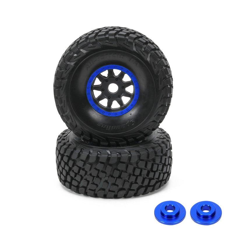 RCAWD TRAXXAS UDR Blue RCAWD 136*56mm Pre-glued Brass Tires Set for UDR  Race Truck