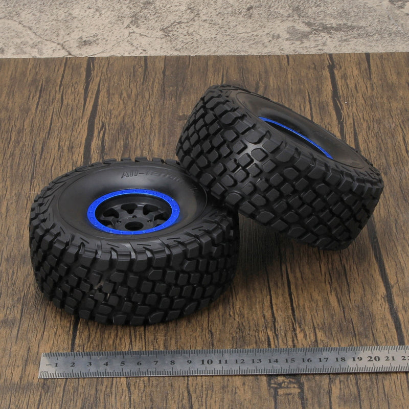 RCAWD TRAXXAS UDR Blue RCAWD 136*56mm Pre-glued Brass Tires Set for UDR  Race Truck