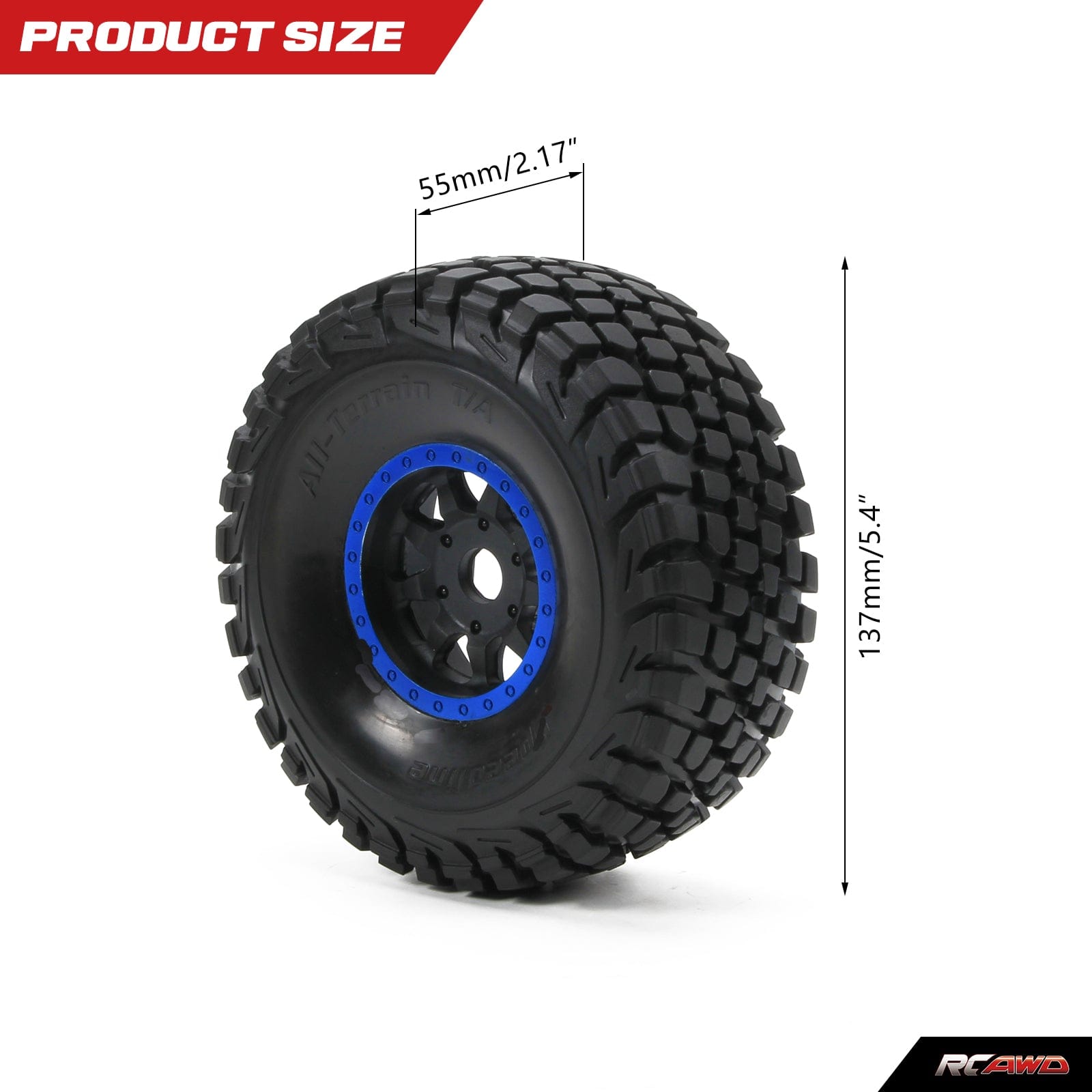 RCAWD TRAXXAS UDR RCAWD UDR Tires 136*56mm Pre-mounted