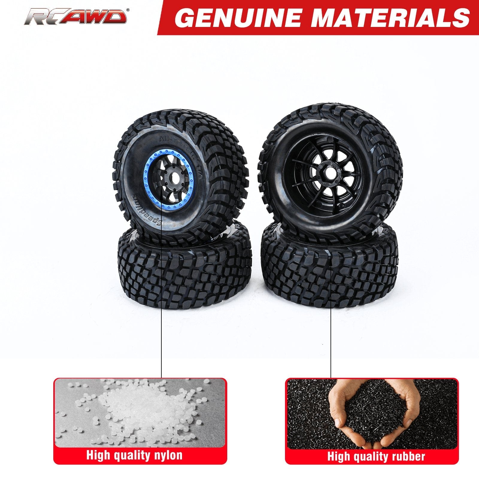 RCAWD UDR Tires 136*56mm Pre-mounted-Traxxas UDR upgrade parts