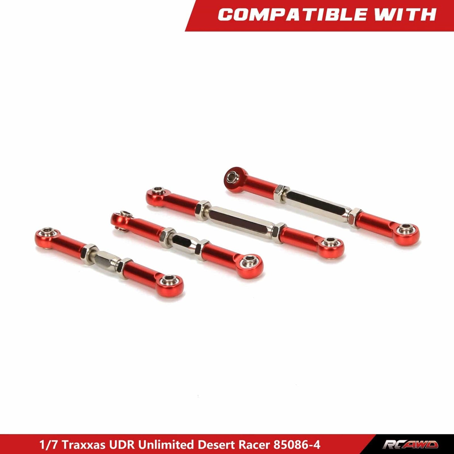 RCAWD TRAXXAS UDR Red RCAWD UDR Front Rear Linkage Set