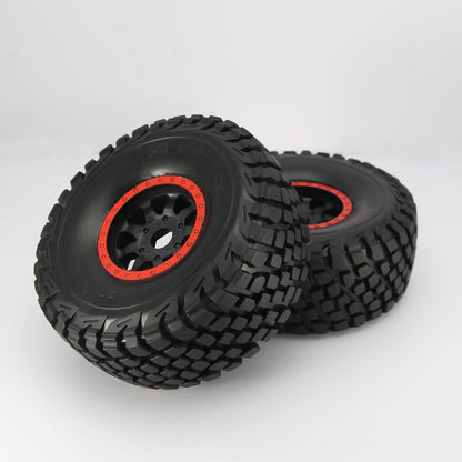 RCAWD TRAXXAS UDR Red RCAWD UDR Pre-Glued Wheel Tires