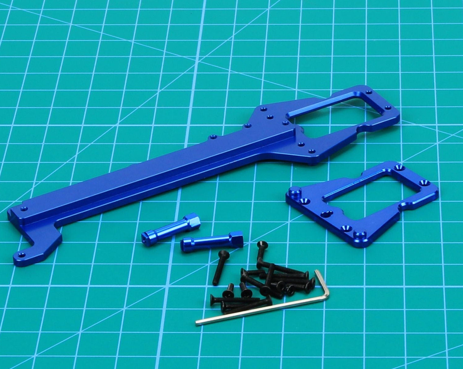 RCAWD TRAXXAS UPGRADE PARTS Blue RCAWD Aluminum Upper Chassis for 1/18 Traxxas Latrax Upgrades