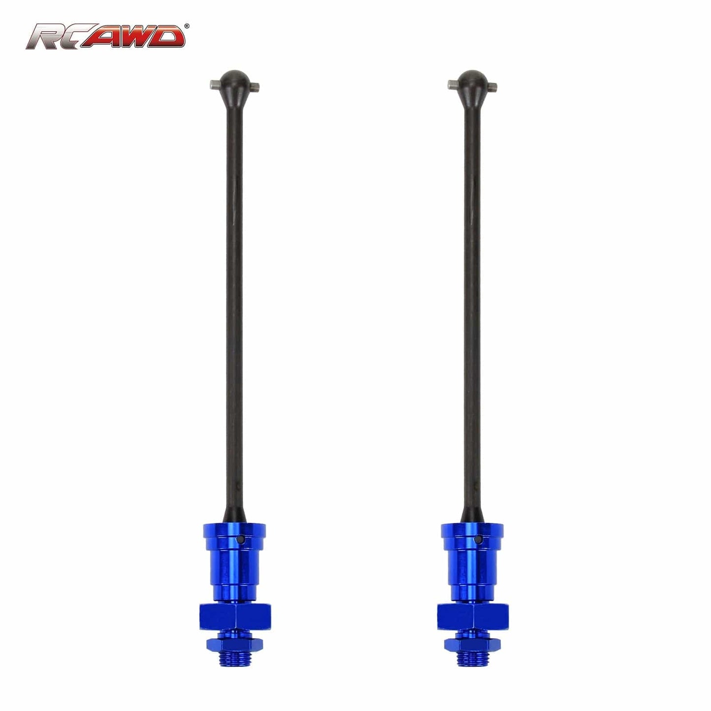 RCAWD TRAXXAS X-MAXX Blue RCAWD X-Maxx Steel DriveShaft Set With Stub Axle Hub Hex Nut