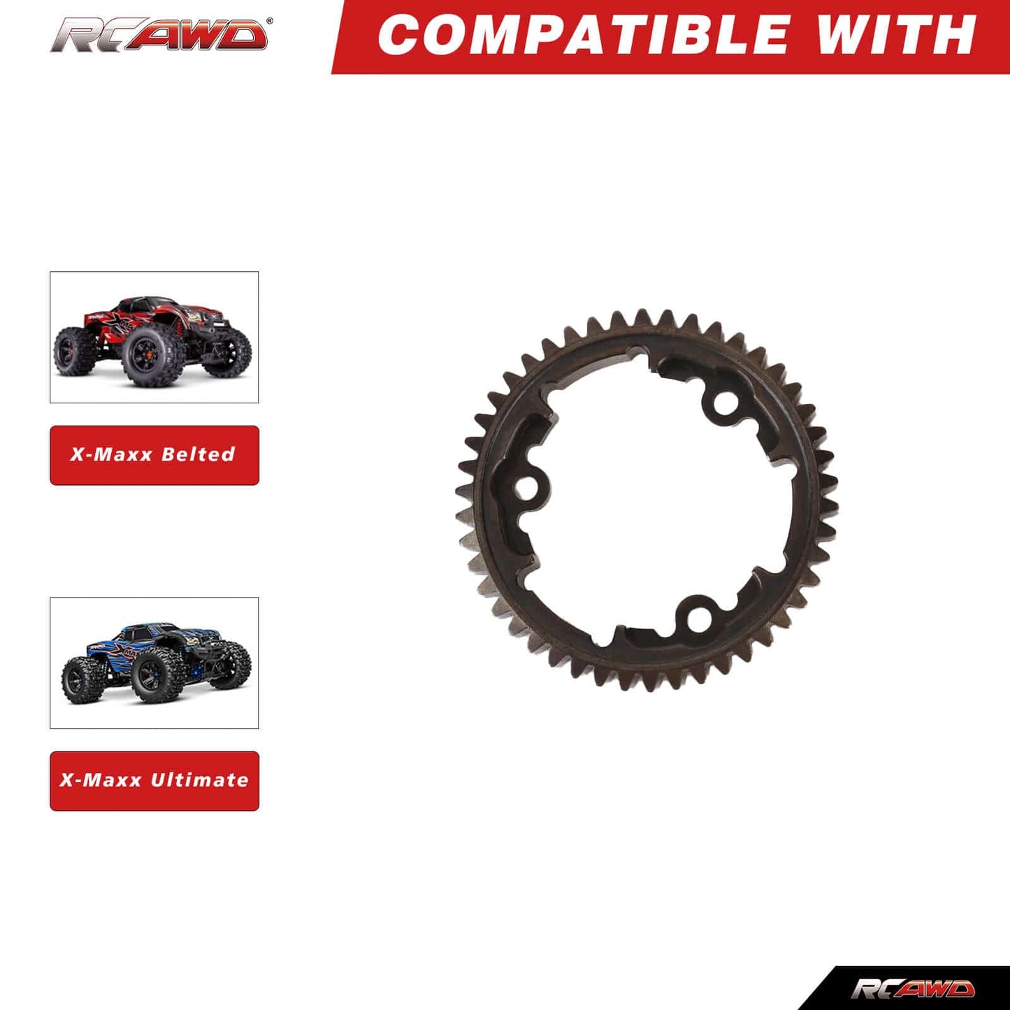 RCAWD TRAXXAS X-MAXX Crmo spur gear RCAWD TRAXXAS X-MAXX 1/5  Spur Gear CrMo