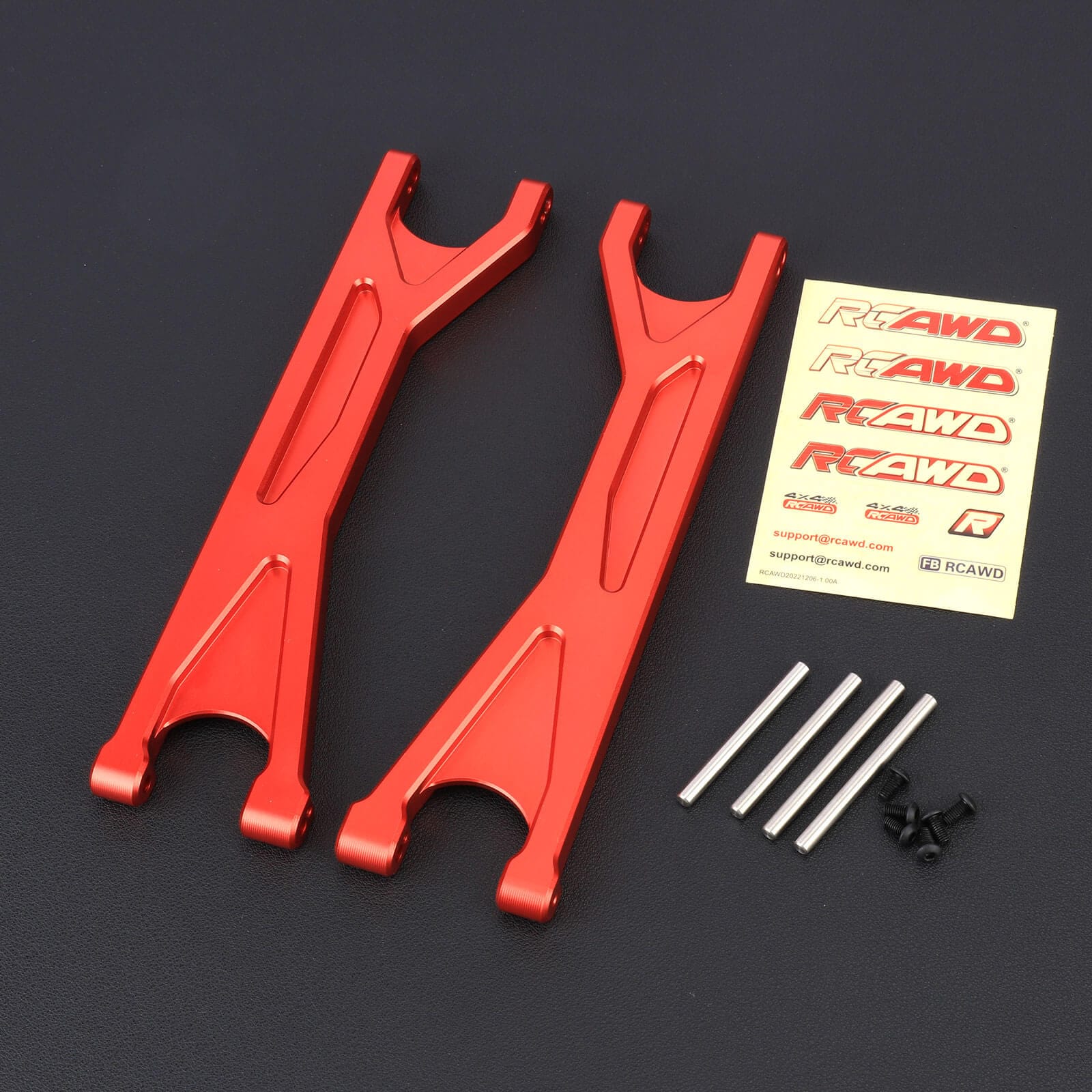 RCAWD TRAXXAS X-MAXX Front Rear Upper Suspension arm Set / Red RCAWD Traxxas X MAXX Front Rear Upper Lower Suspension Arm Set