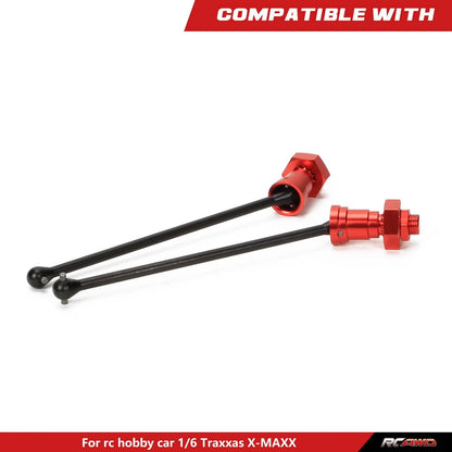 RCAWD TRAXXAS X-MAXX RCAWD X-Maxx Steel DriveShaft Set With Stub Axle Hub Hex Nut