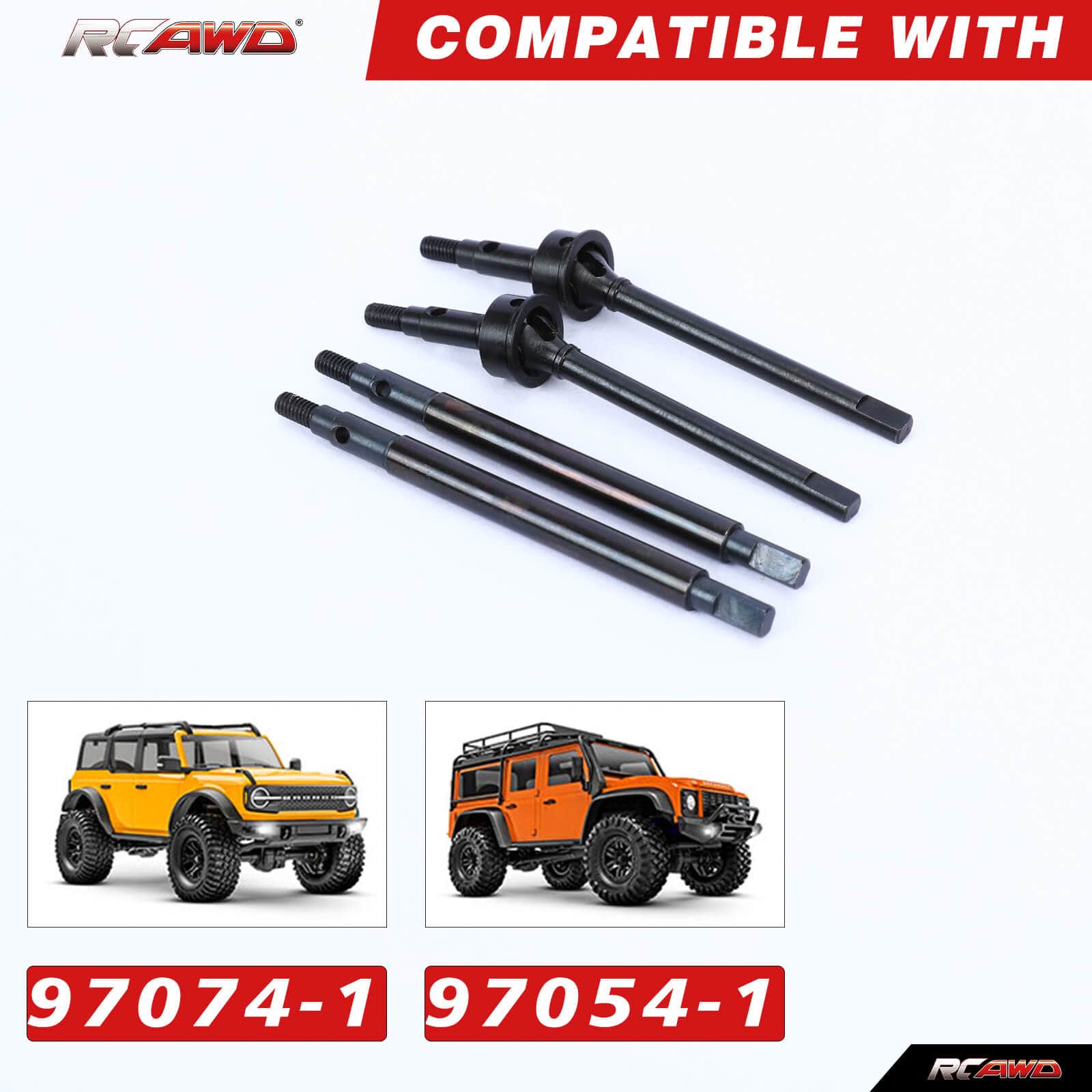 RCAWD Trx4m #45 Steel Axles Driveshaft - RCAWD