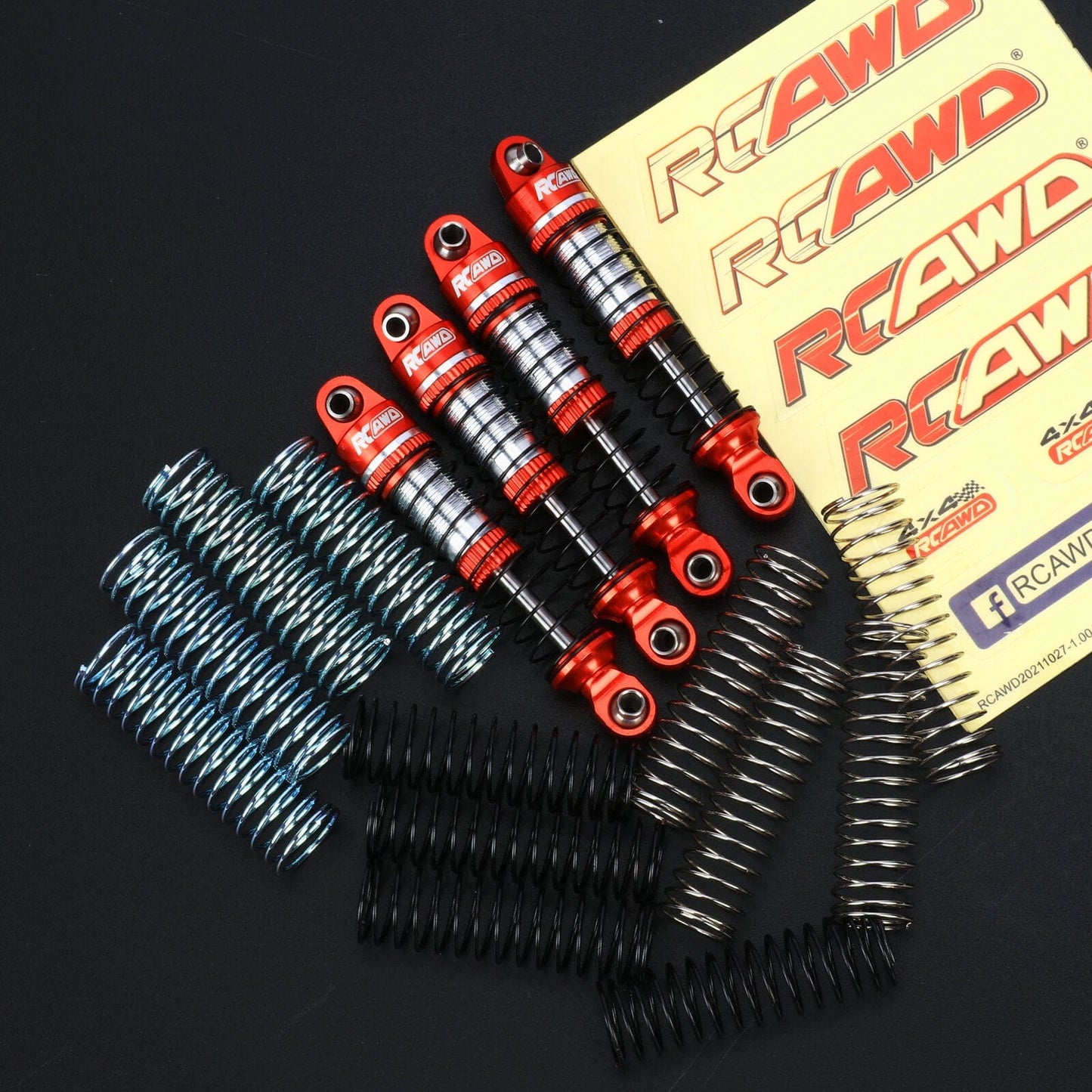 RCAWD Trx4m 50mm Oil - filled Shock Absorber with 3sets replacement springs - RCAWD