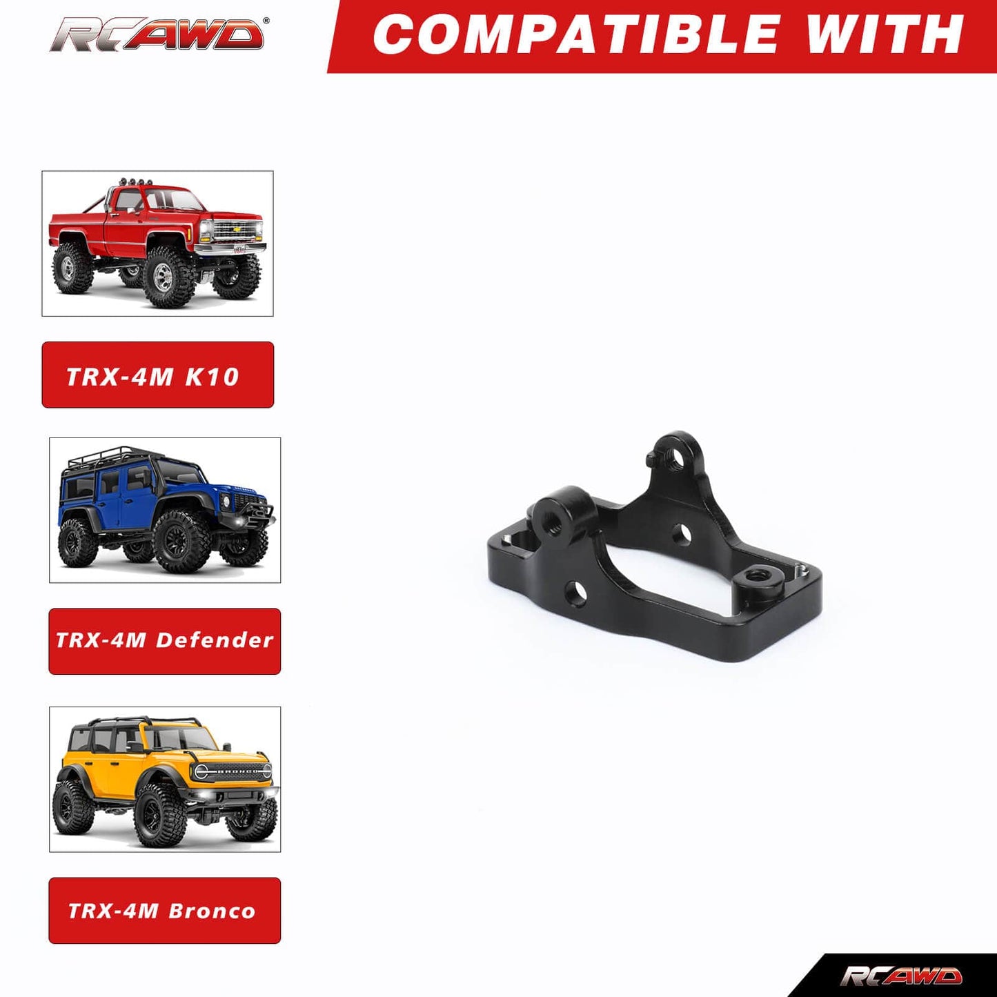 RCAWD Trx4m Differential Portal Axles Servo Mounts - RCAWD