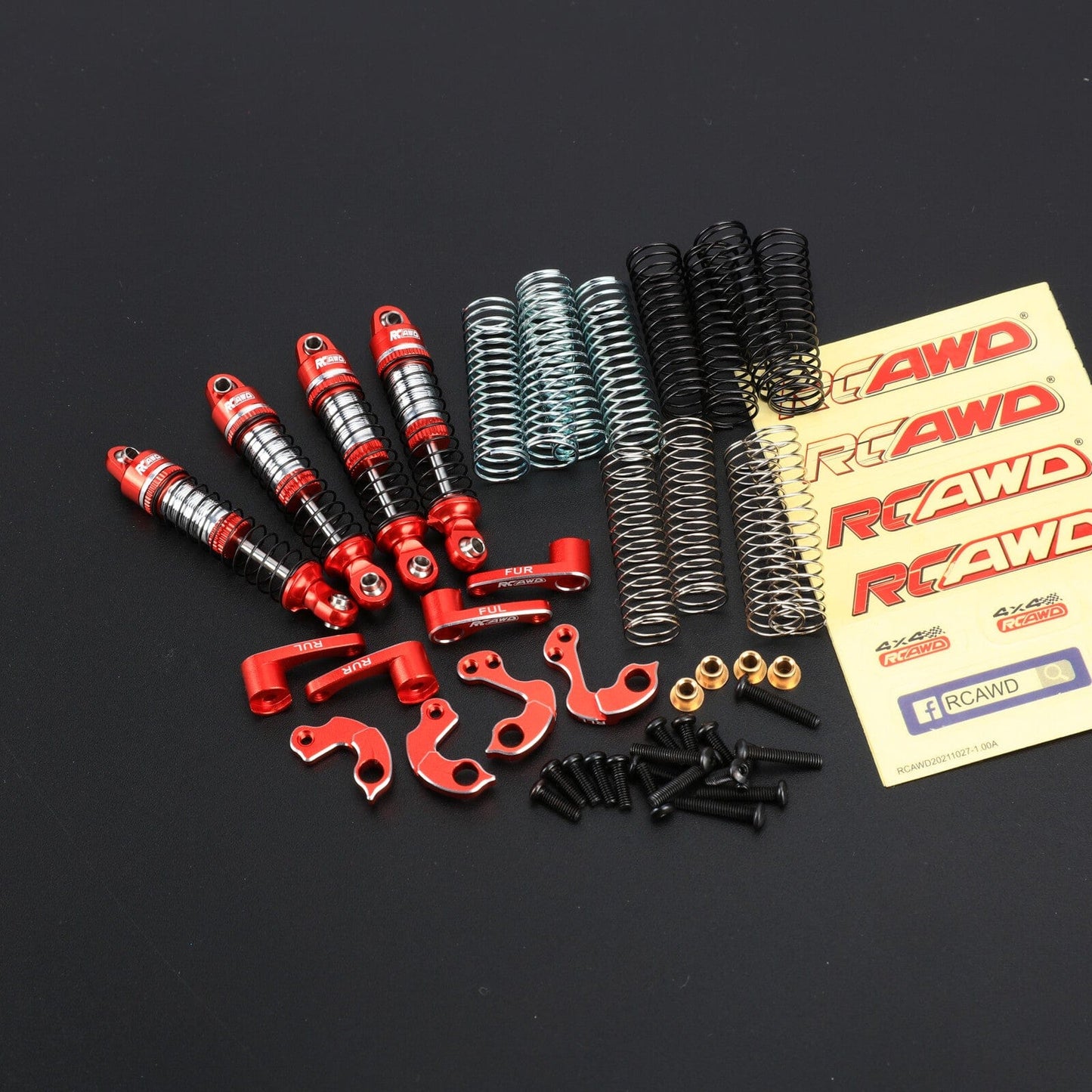 RCAWD Trx4m Shocks Absorber & Shock Flex Blades Set - RCAWD