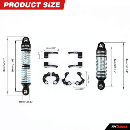 RCAWD Trx4m Shocks Absorber & Shock Flex Blades Set - RCAWD