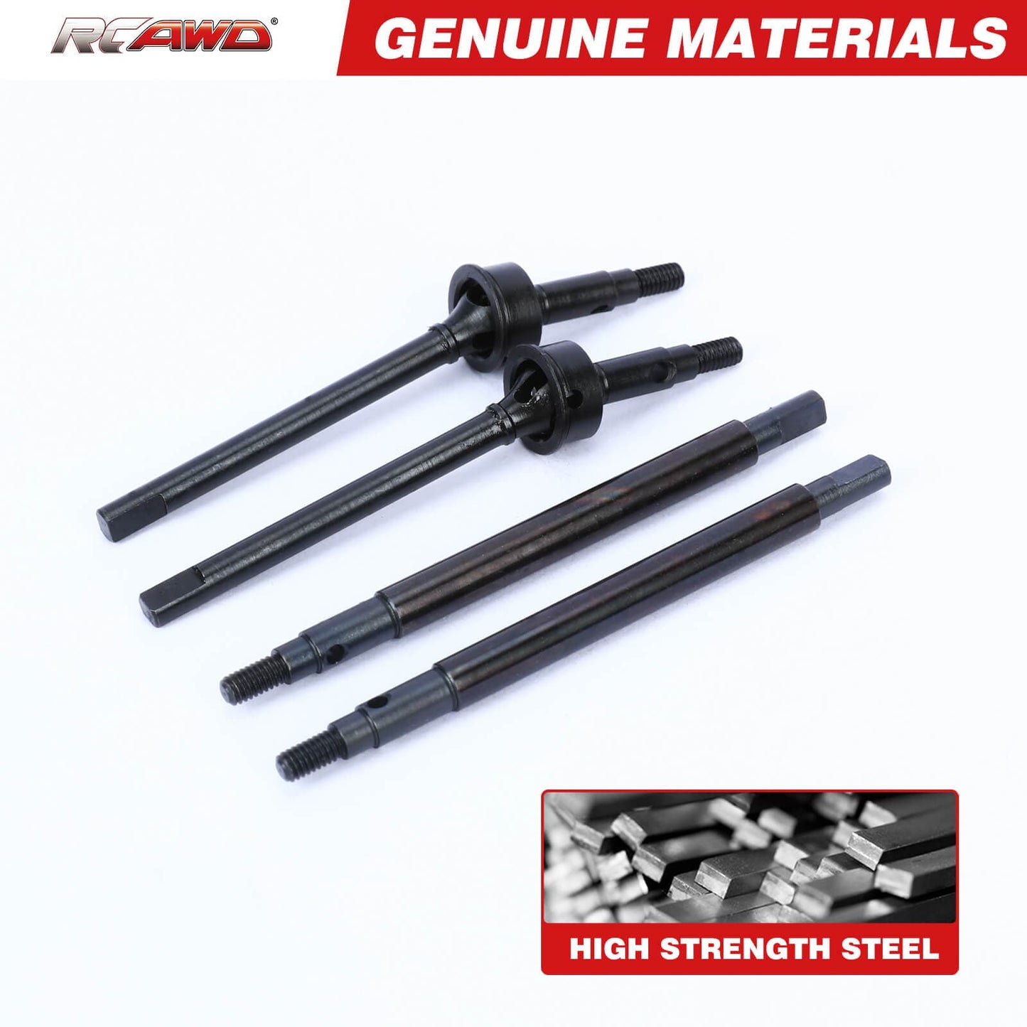 RCAWD TRXXAS TRX4M RCAWD Front Rear Driveshaft Axles for Trx4m Upgrades