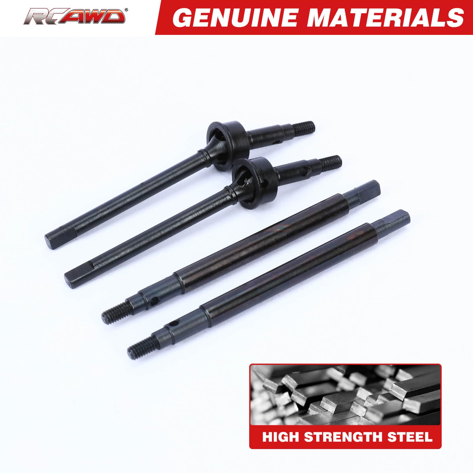 RCAWD TRXXAS TRX4M Black RCAWD Trx4m #45 Steel Axles Driveshaft