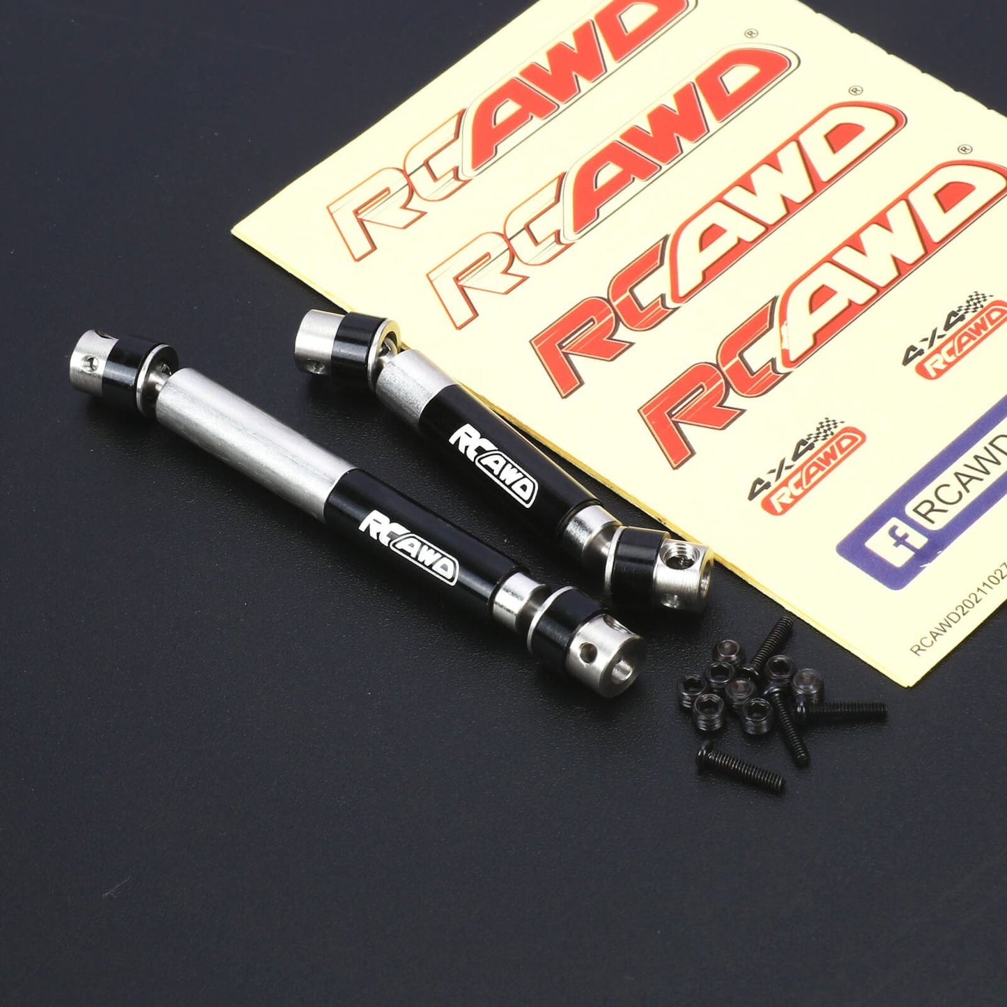 RCAWD TRXXAS TRX4M Black RCAWD Trx4m Center Driveshaft Set