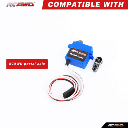 RCAWD TRXXAS TRX4M Blue RCAWD Trx4m Servo 25t 2.6kg with Aluminium Servo Arm