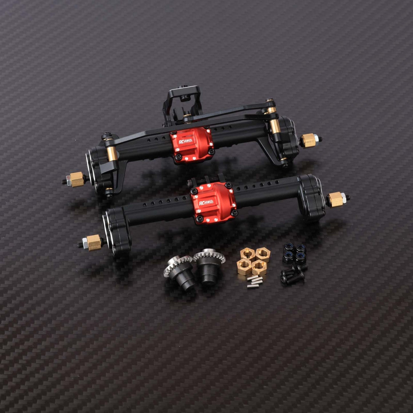 RCAWD TRXXAS TRX4M Extension 20MM RCAWD TRX4M 10mm Widened Differential Portal Axle Assembly Set with Diff Locker