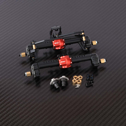 RCAWD TRXXAS TRX4M Extension 20MM RCAWD TRX4M 10mm Widened Differential Portal Axle Assembly Set with Diff Locker