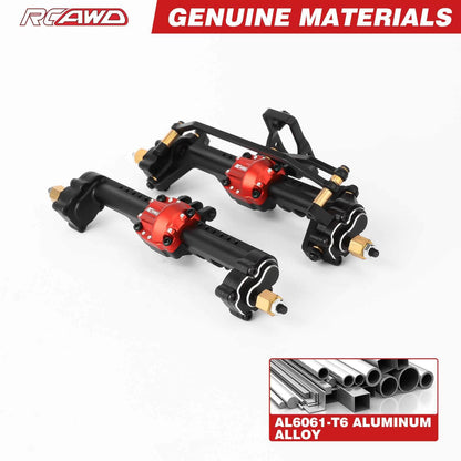 RCAWD TRXXAS TRX4M Extension 20MM RCAWD TRX4M 10mm Widened Differential Portal Axle Assembly Set with Diff Locker