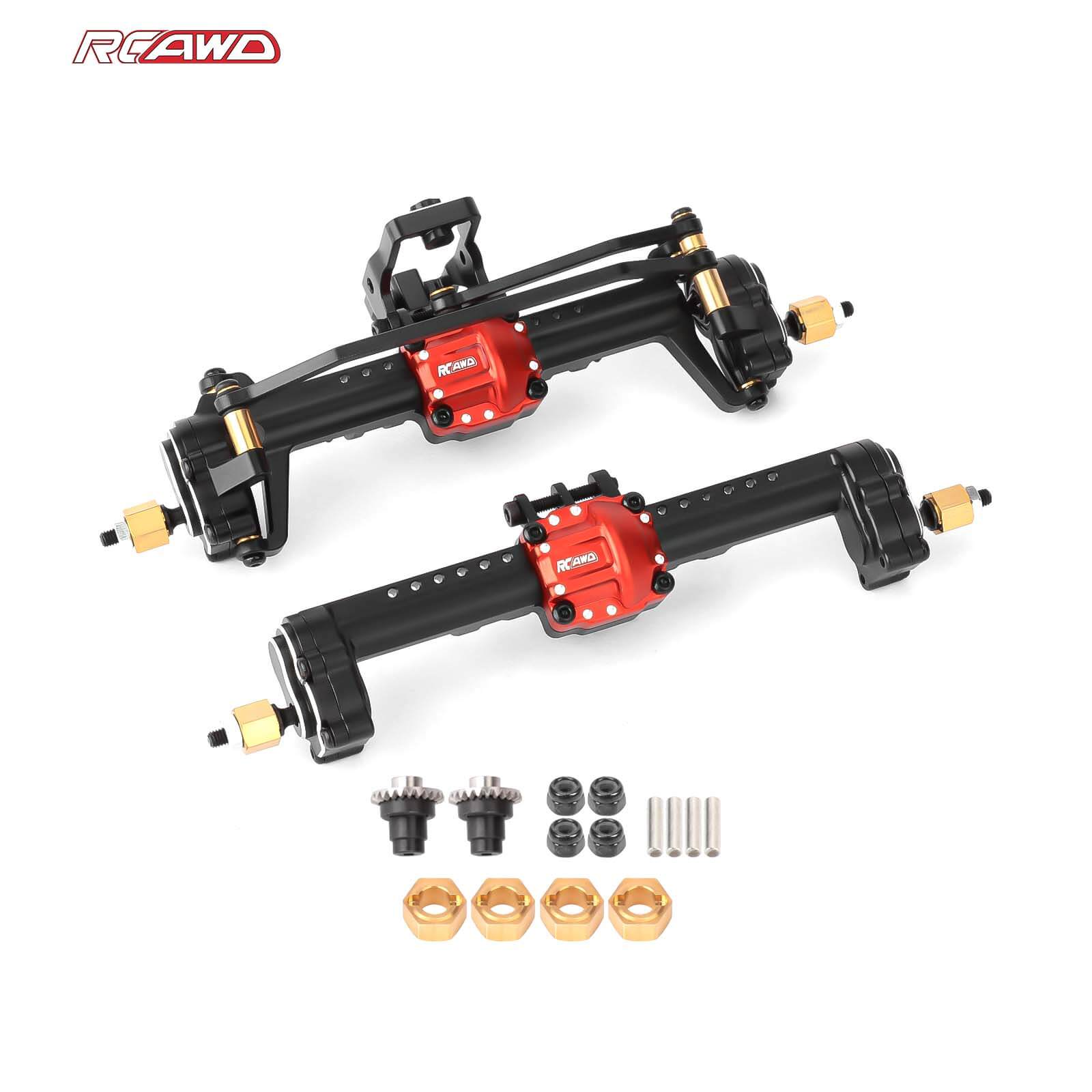 RCAWD TRX4M 10mm Widened Differential Portal Axle Assembly Set with Di