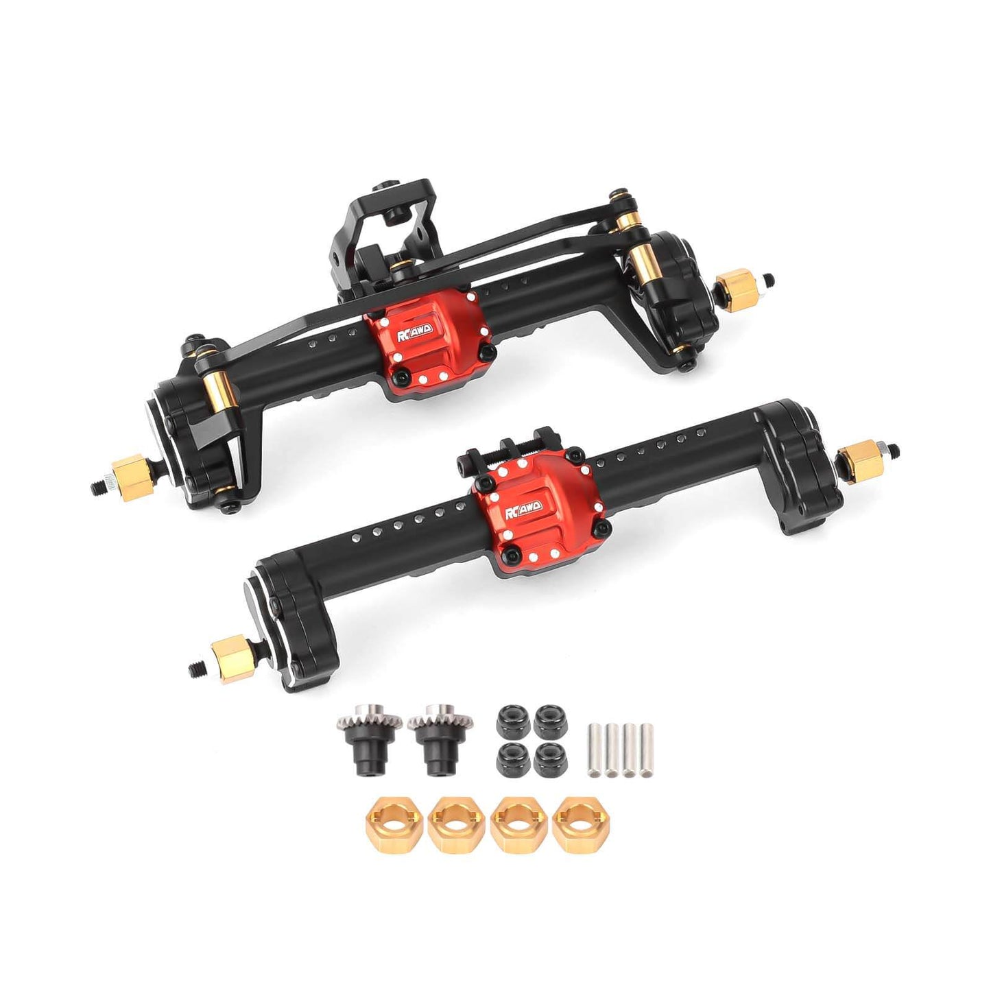 RCAWD TRXXAS TRX4M Extension 20MM RCAWD TRX4M 10mm Widened Differential Portal Axle Assembly Set with Diff Locker
