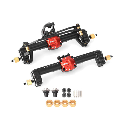 RCAWD TRXXAS TRX4M Extension 20MM RCAWD TRX4M 10mm Widened Differential Portal Axle Assembly Set with Diff Locker