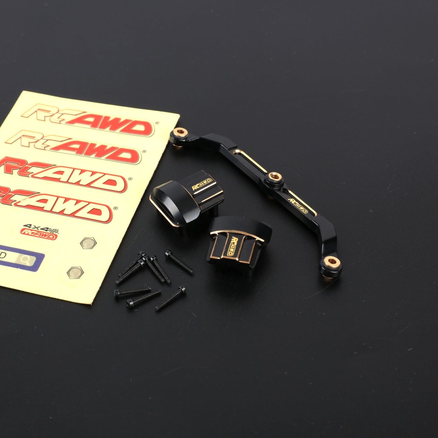 RCAWD TRXXAS TRX4M Full Set RCAWD Trx4m Brass Steering Links & Brass Diff Cover