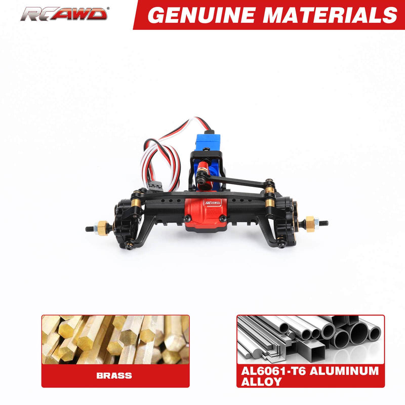 RCAWD Aluminum F/R Differential Portal Axles Complete Set for Trx4m Upgrades - RCAWD