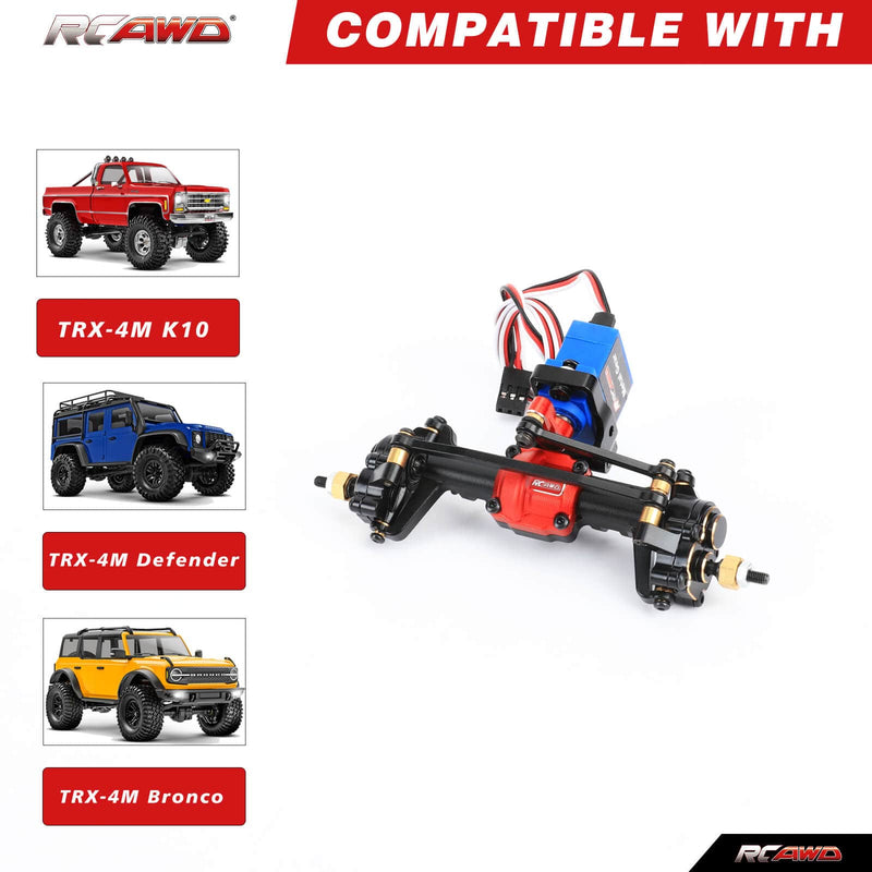RCAWD Aluminum F/R Differential Portal Axles Complete Set for Trx4m Upgrades - RCAWD