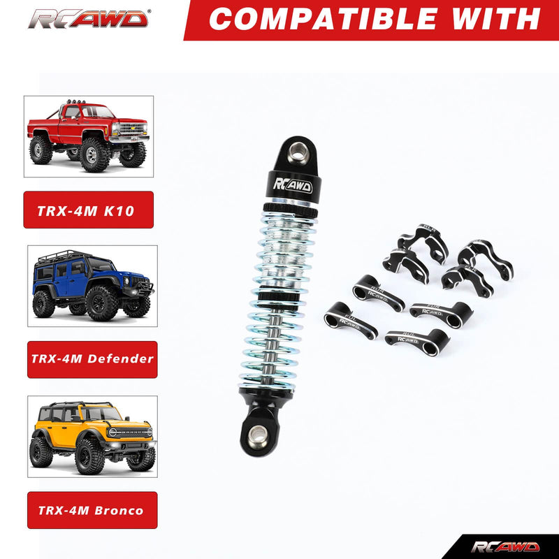RCAWD F/R Shocks Absorber & Shock Flex Blades Set for Trx4m Upgrades - RCAWD