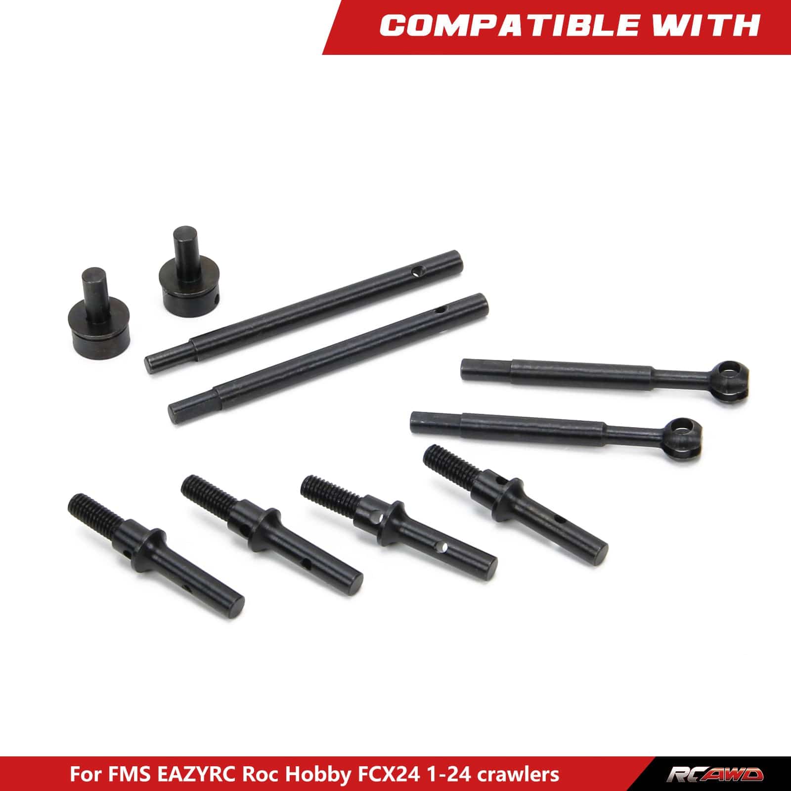 RCAWD TRXXAS TRX4M Rcawd TRAXXAS Trx4m Front Rear CVD Drive Shaft Set with Wheel Axle