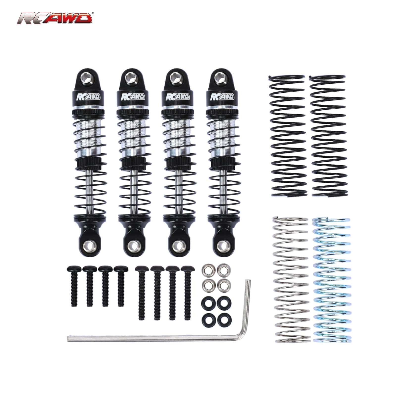 RCAWD TRXXAS TRX4M RCAWD Trx4m 50mm Oil-filled Shock Absorber with 3sets replacement springs