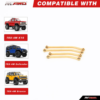 RCAWD TRXXAS TRX4M RCAWD Trx4m Brass High Clearance Links Set