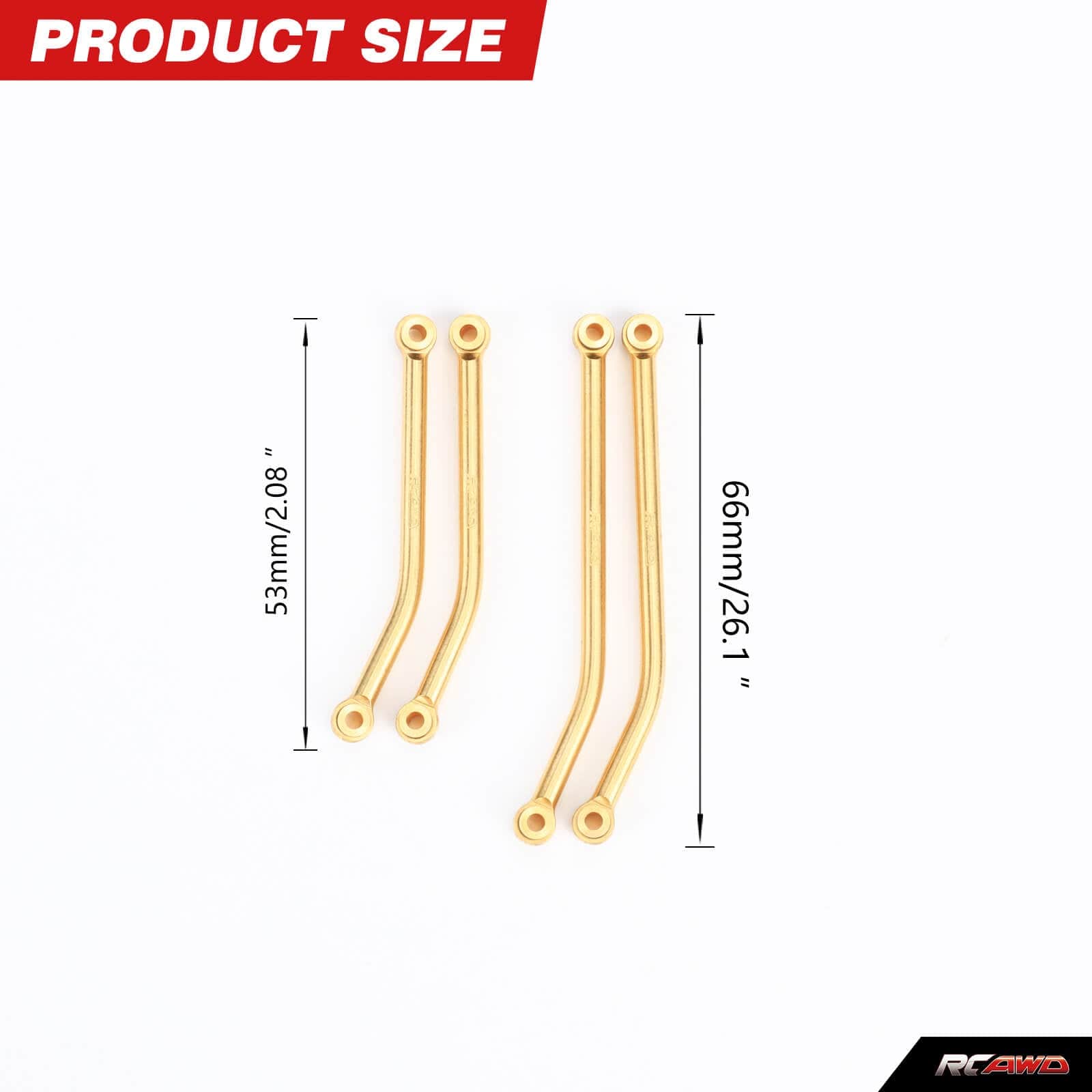 RCAWD TRXXAS TRX4M RCAWD Trx4m Brass High Clearance Links Set