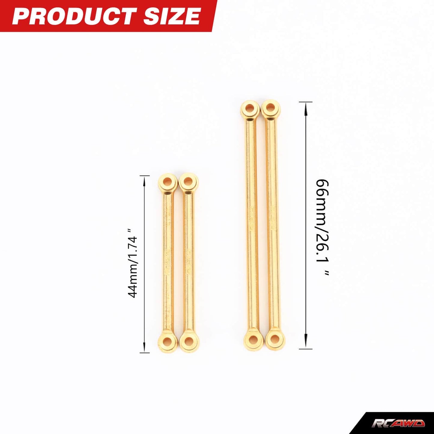 RCAWD TRXXAS TRX4M RCAWD Trx4m Brass High Clearance Links Set