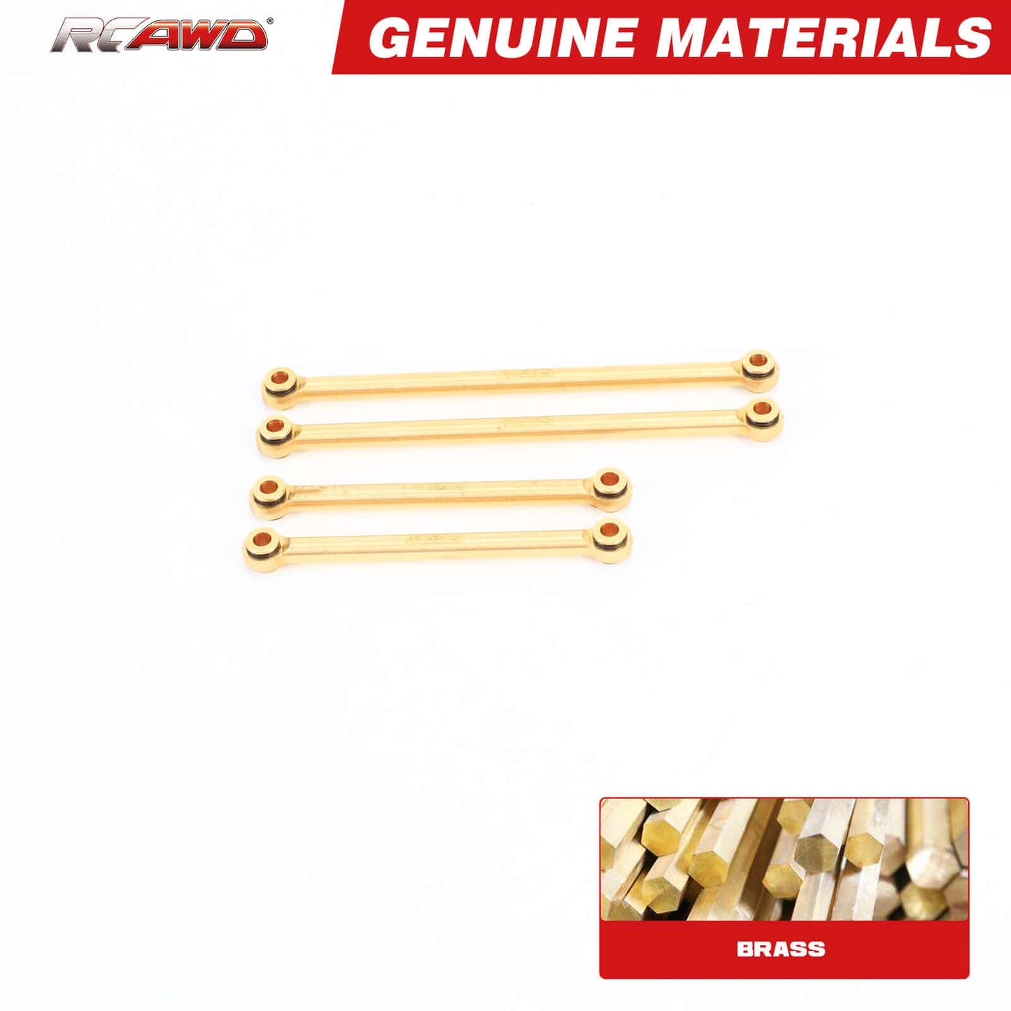 RCAWD TRXXAS TRX4M RCAWD Trx4m Brass High Clearance Links Set