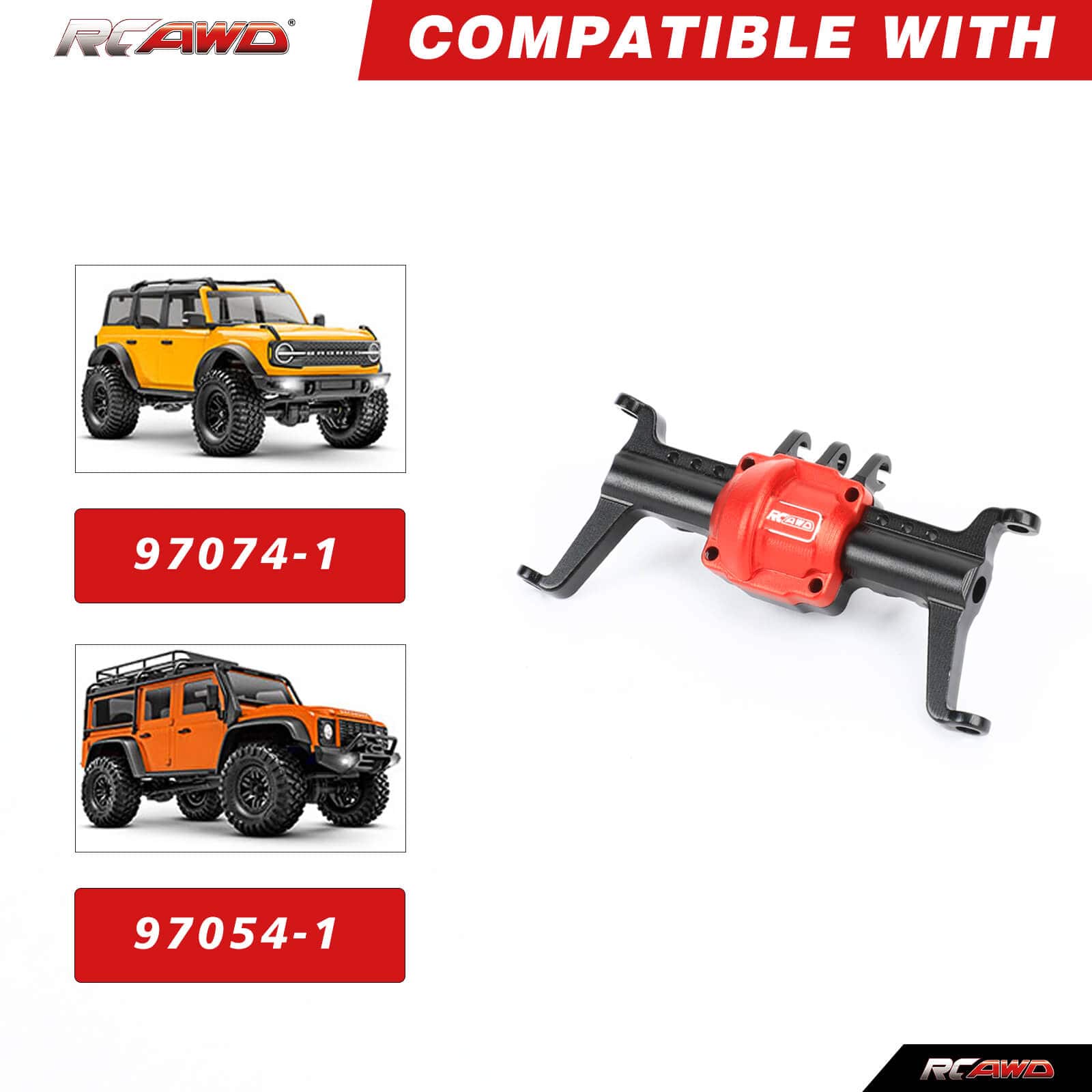 RCAWD TRXXAS TRX4M RCAWD Trx4m Differential Portal Axles Housing