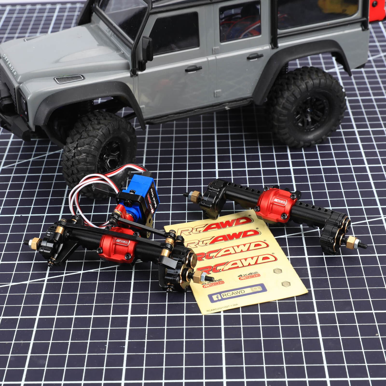 RCAWD TRXXAS TRX4M RCAWD Trx4m Front Rear Differential Portal Axles Assembly Set