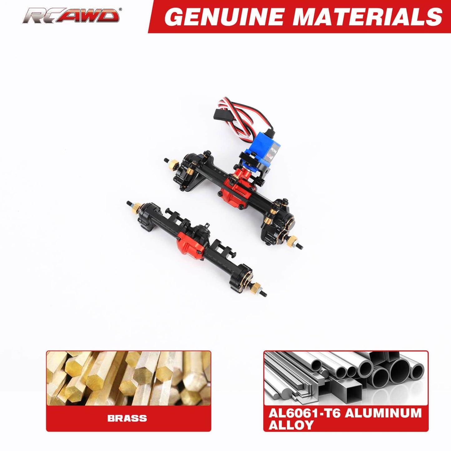RCAWD TRXXAS TRX4M RCAWD Trx4m Front Rear Differential Portal Axles Assembly Set