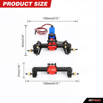 RCAWD TRXXAS TRX4M RCAWD Trx4m Front Rear Differential Portal Axles Assembly Set