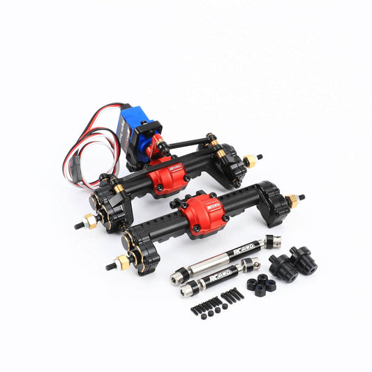 RCAWD TRXXAS TRX4M RCAWD Trx4m Front Rear Differential Portal Axles Assembly Set
