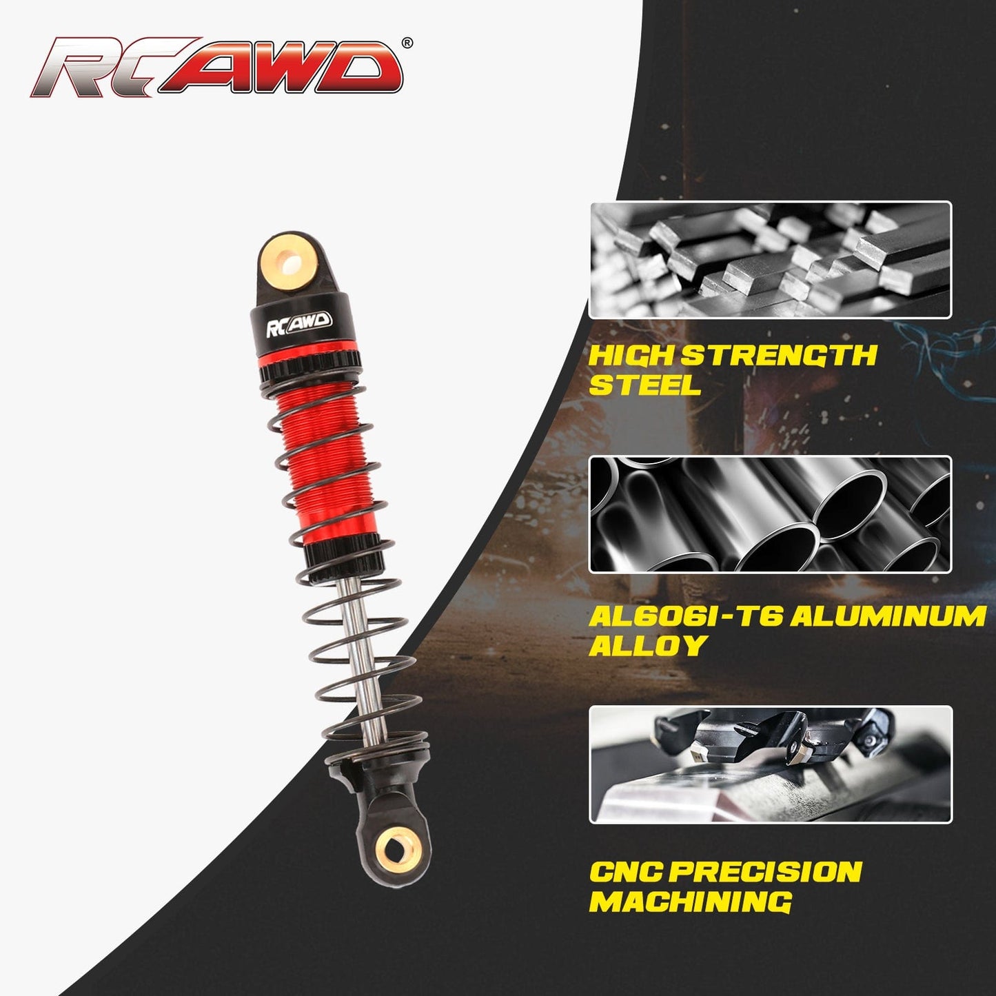 RCAWD TRXXAS TRX4M RCAWD TRX4M Oil filled Front Rear Shock Absorbers Damper Set with 12pcs replacement Spring