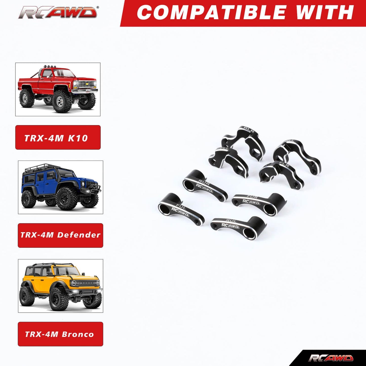 RCAWD TRXXAS TRX4M RCAWD Trx4m Shock Flex Blades Set