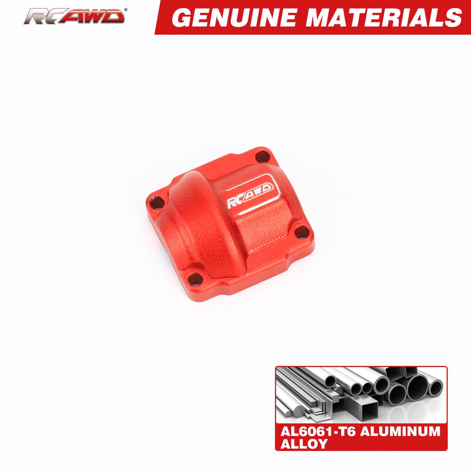 RCAWD TRXXAS TRX4M Red RCAWD Trx4m Diff Cover for RCAWD Diff Axles