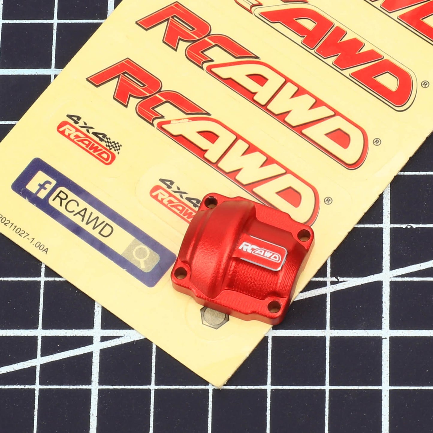 RCAWD TRXXAS TRX4M Red RCAWD Trx4m Diff Cover for RCAWD Diff Axles