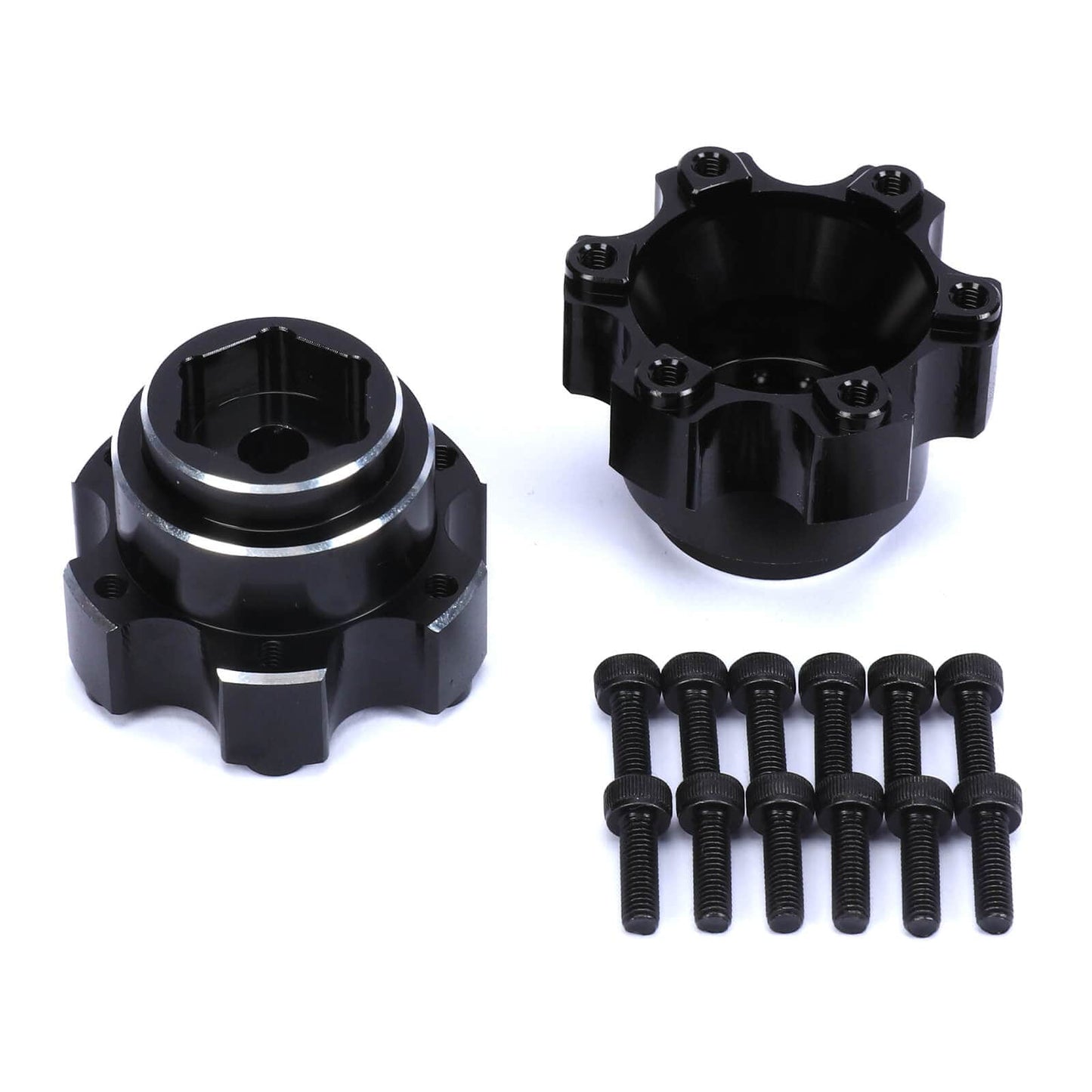 RCAWD UNIHEX UNIHEX RC Wheel Hex Adapter 1/10 6x30 to 14mm Aluminum Hex Adapters for Pro-line 6x30 Removable Hex Wheels Black